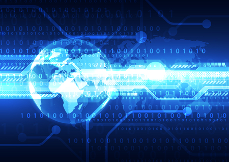 vector digital global technology concept, abstract backgroundのイラスト素材