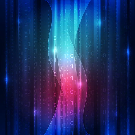 abstract digital future technology, illustration backgroundのイラスト素材