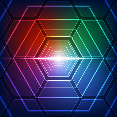 abstract future technology, illustration backgroundのイラスト素材