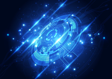 abstract future technology concept, illustration backgroundのイラスト素材