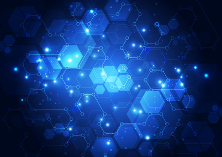 abstract future technology concept, illustration backgroundのイラスト素材