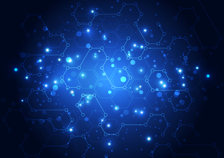 vector illustration Hi-tech digital technology concept, abstract backgroundのイラスト素材