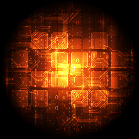 Abstract futuristic digital technology background. Illustration Vectorのイラスト素材