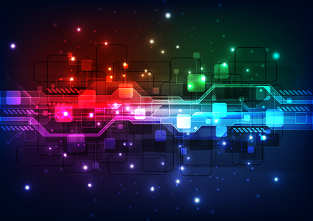 Abstract futuristic digital technology background. Illustration Vectorのイラスト素材