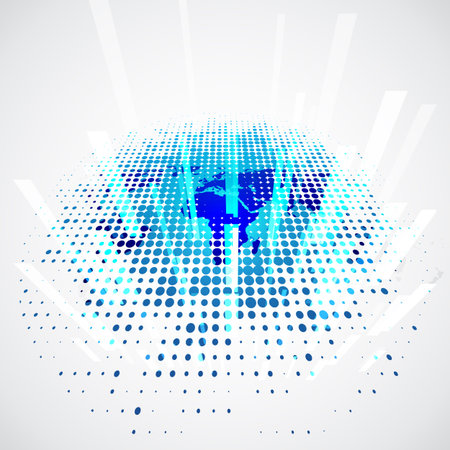 vector digital global technology concept, abstract backgroundのイラスト素材