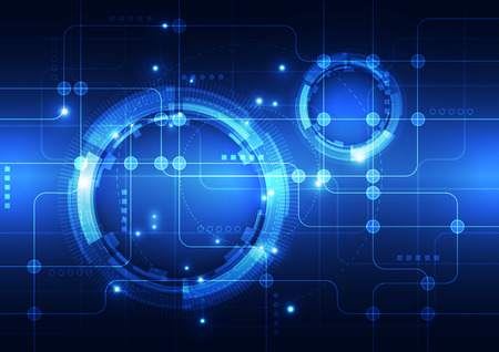 Abstract futuristic digital technology background. Illustration Vectorのイラスト素材