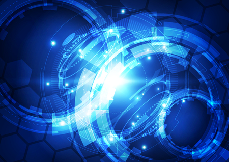 Abstract futuristic digital technology background. Illustration Vectorのイラスト素材