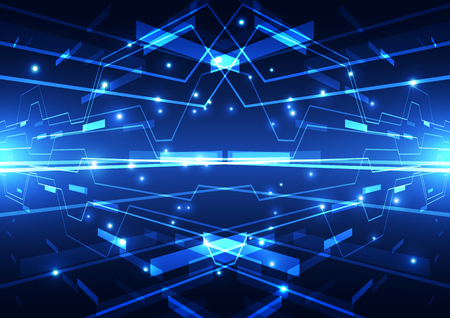 vector illustration Hi-tech digital technology concept, abstract backgroundのイラスト素材