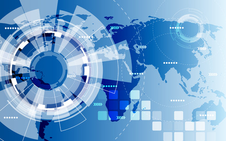 Global abstract background technology solution vector, illustrationのイラスト素材