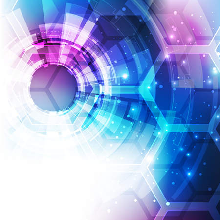 Abstract futuristic digital technology background. Illustration Vectorのイラスト素材