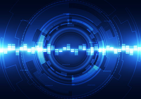 Abstract futuristic digital technology background. Illustration Vectorのイラスト素材