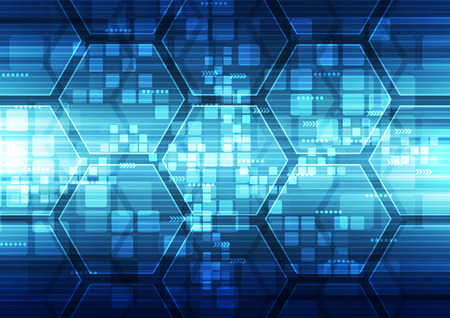 Abstract futuristic digital technology background. Illustration Vectorのイラスト素材
