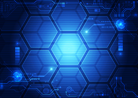 Abstract futuristic interface HUD technology background. Illustration Vectorのイラスト素材