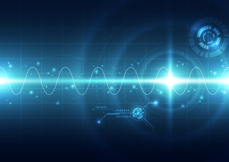 Abstract futuristic digital technology background. Illustration Vectorのイラスト素材