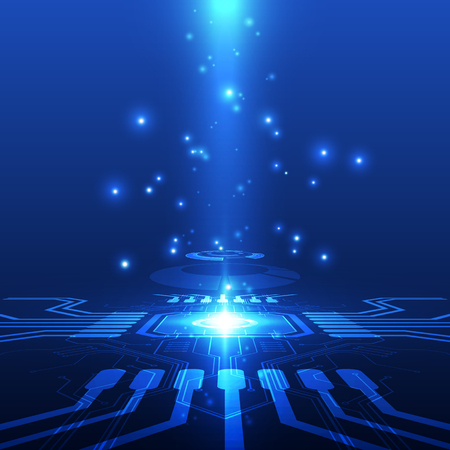 Abstract futuristic digital technology background. Illustration Vectorのイラスト素材