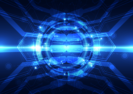 Abstract futuristic digital technology background. Illustration Vectorのイラスト素材