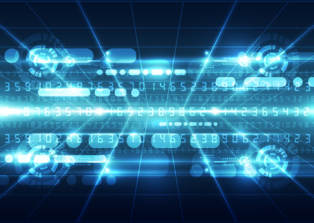 technology abstract digital background, illustrationのイラスト素材