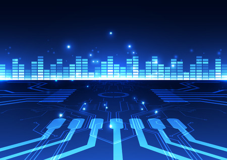 Abstract scientific future technology background, illustrationのイラスト素材