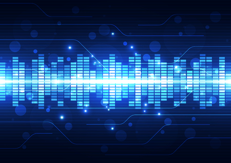 Abstract futuristic digital technology background.のイラスト素材