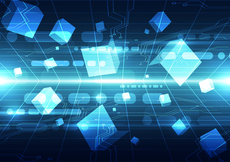 Abstract futuristic digital technology background.のイラスト素材