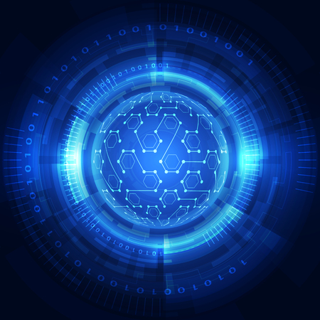 Abstract global digital network technology backgroundのイラスト素材