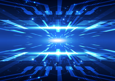 Abstract futuristic digital technology background illustrationのイラスト素材