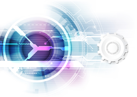 Abstract futuristic digital technology background Illustrationのイラスト素材