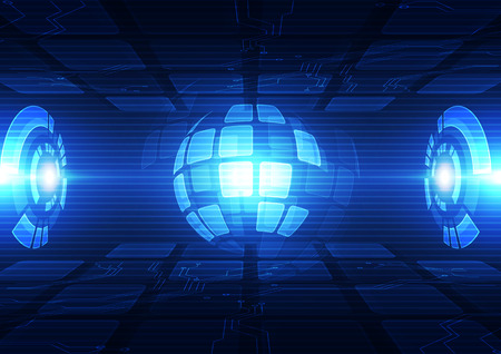 Technology futuristic digital. technology connection. technology global system. abstract background.のイラスト素材