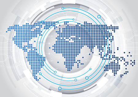vector digital global technology concept, abstract backgroundのイラスト素材