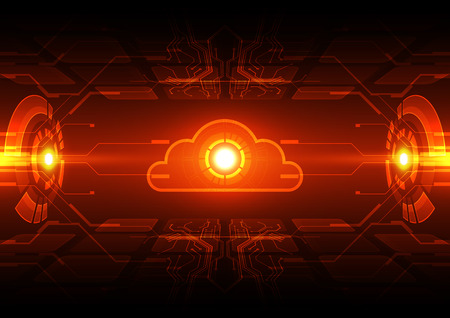 Abstract cloud technology background, vector illustrationのイラスト素材