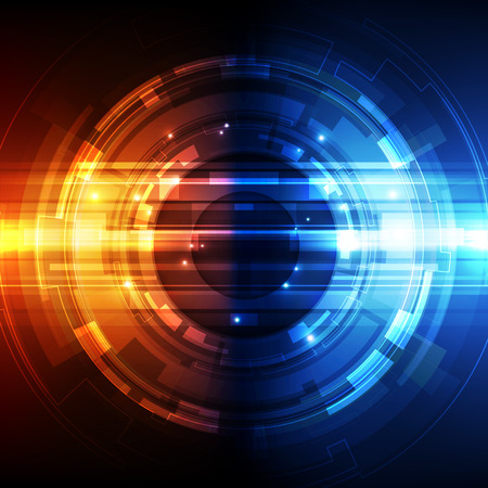 Abstract futuristic digital technology background. Illustration Vectorのイラスト素材