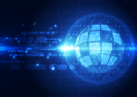 vector digital global technology concept, abstract backgroundのイラスト素材