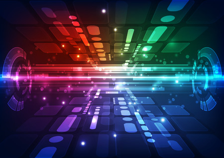 vector digital technology concept, abstract backgroundのイラスト素材