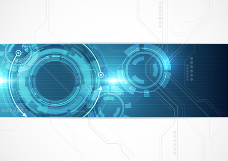 vector blue technology background illustrationのイラスト素材