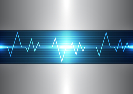 Vector Wave Visualization Technology , background illustrationのイラスト素材