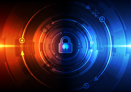 Abstract security digital technology background. Illustration Vectorのイラスト素材