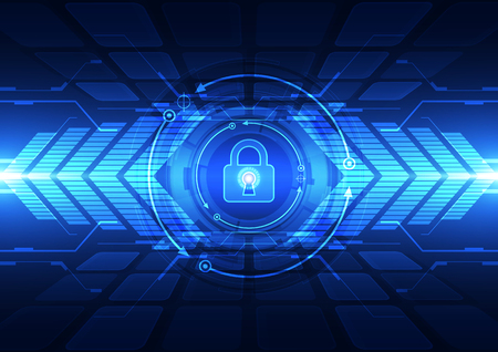 Abstract security digital technology background. Illustration Vectorのイラスト素材