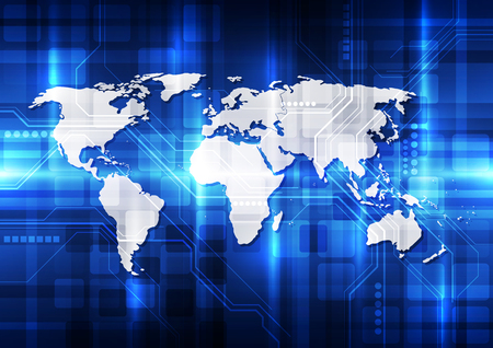 vector digital global technology concept, abstract backgroundのイラスト素材