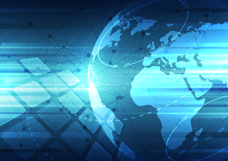 vector digital global technology concept, abstract backgroundのイラスト素材