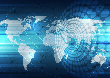 vector digital global technology concept, abstract backgroundのイラスト素材