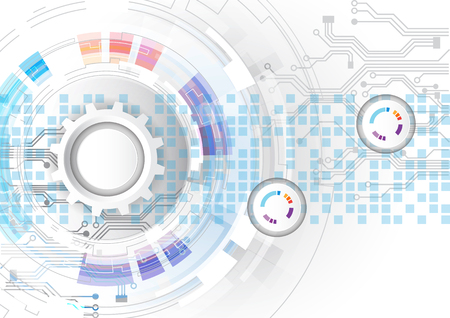 vector abstract background digital technology conceptのイラスト素材