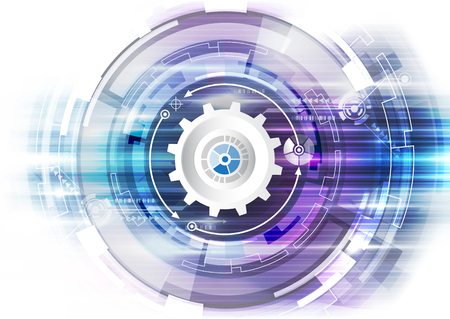 vector abstract background digital technology conceptのイラスト素材