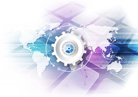 vector digital global technology concept, abstract backgroundのイラスト素材