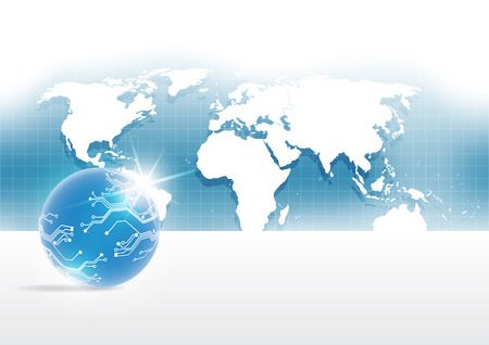vector digital global technology concept, abstract backgroundのイラスト素材