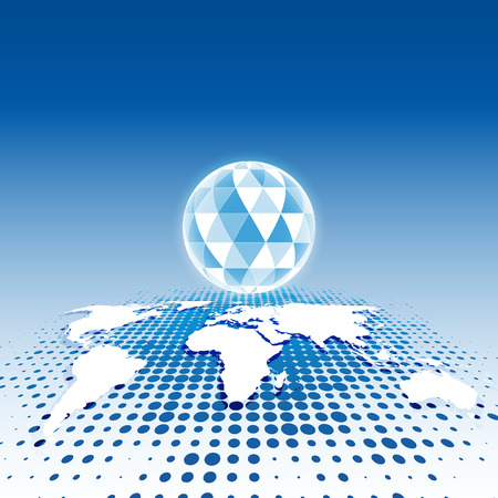 vector digital global technology concept, abstract backgroundのイラスト素材