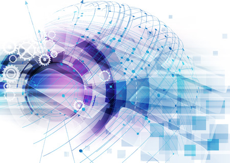 vector digital technology concept, abstract backgroundのイラスト素材