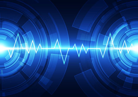 Abstract technology blue background. Vector illustration.のイラスト素材