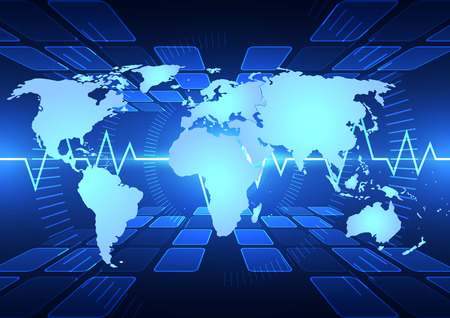 vector digital global technology concept, abstract backgroundのイラスト素材