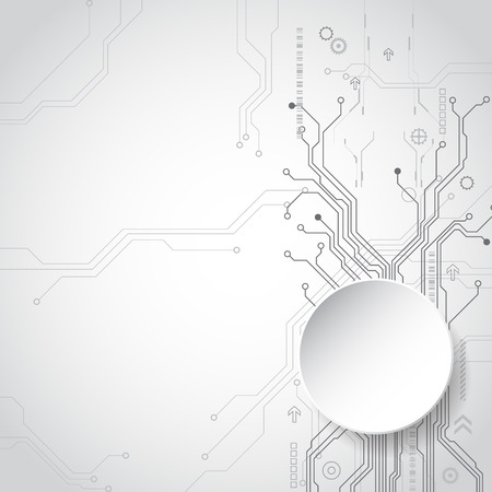 Abstract technology background with various technological elements, vector illustrationのイラスト素材