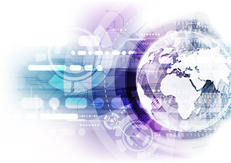 vector digital global technology concept, abstract backgroundのイラスト素材